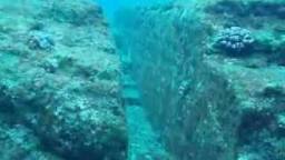 Picrture of ruins of underwater Japanese strcture